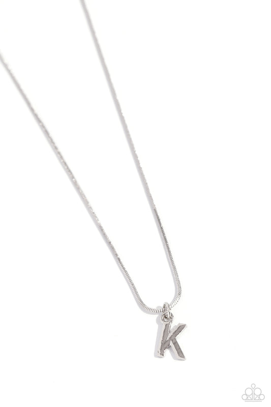 Seize the Initial Silver * K * Necklace Paparazzi