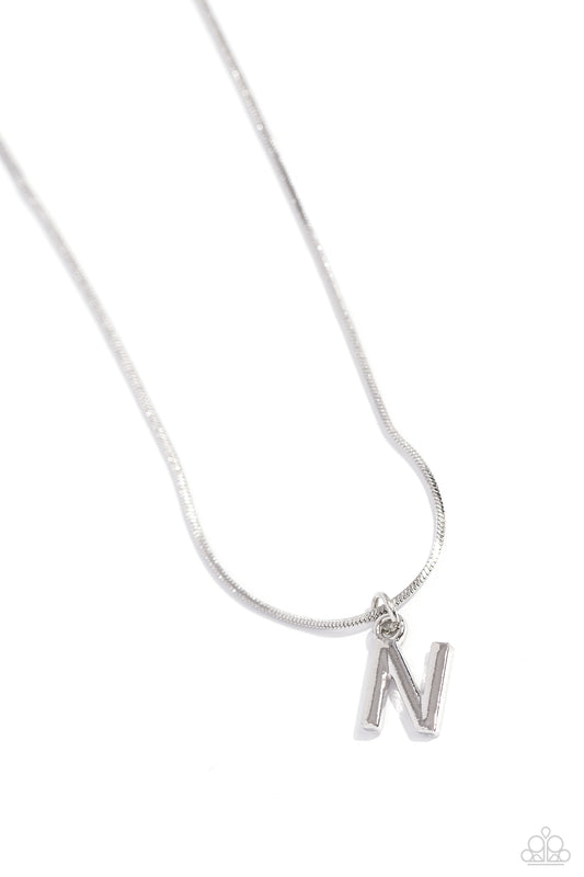 Seize the Initial Silver * N * Necklace Paparazzi