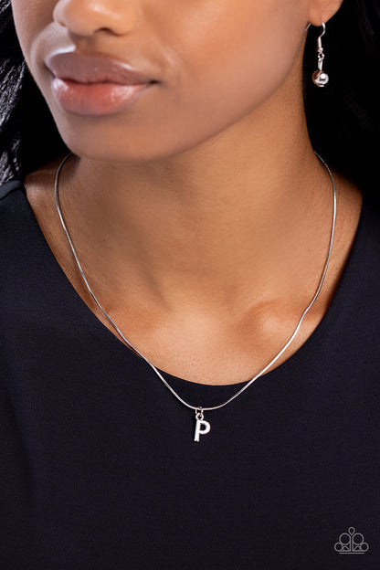 Seize the Initial Silver * P * Necklace Paparazzi