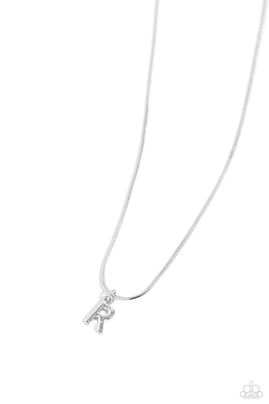 Seize the Initial Silver * R * Necklace Paparazzi