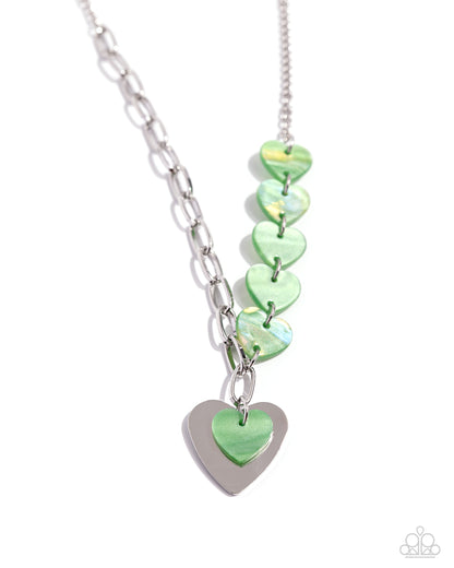 HEART Of The Movement Green Necklace Paparazzi