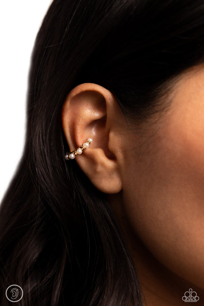 Bubbly Basic Gold Ear Cuff Earrings Paparazzi