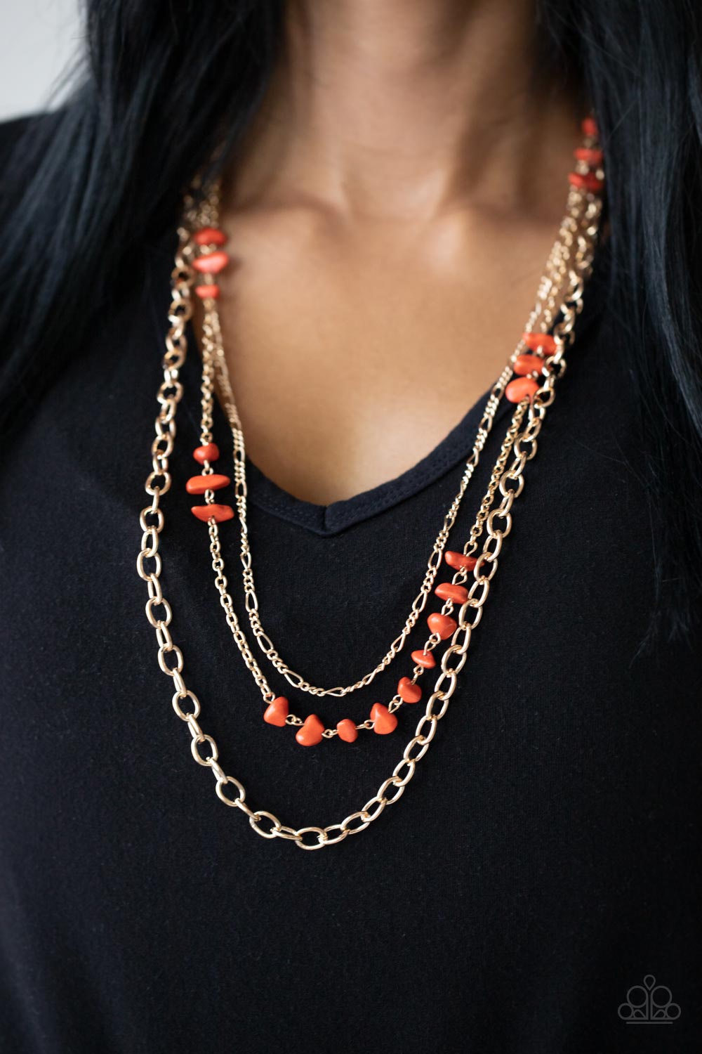 Artisanal Abundance Orange Necklace