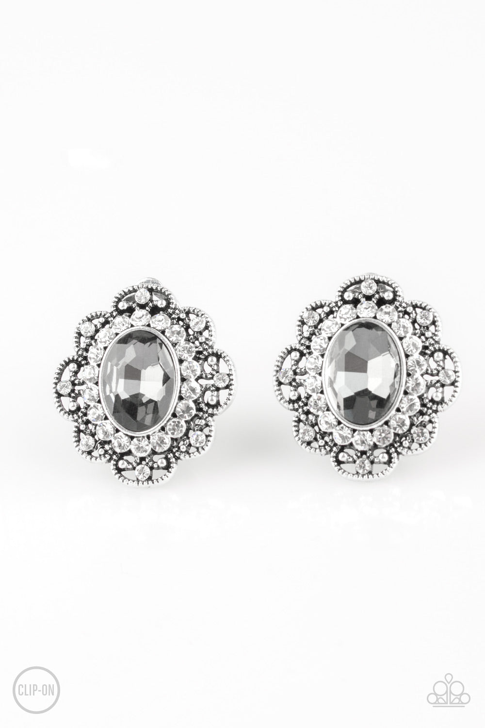 Dine and Dapper Silver Clip-On Earrings