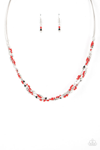 Explore Every Angle Red
Necklace Paparazzi