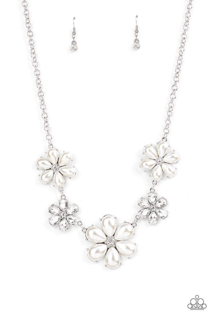 Fiercely Flowering White Necklace