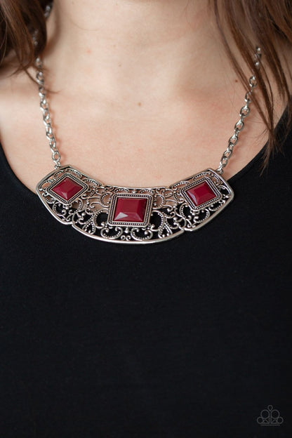 Feeling Inde-PENDANT Red Necklace