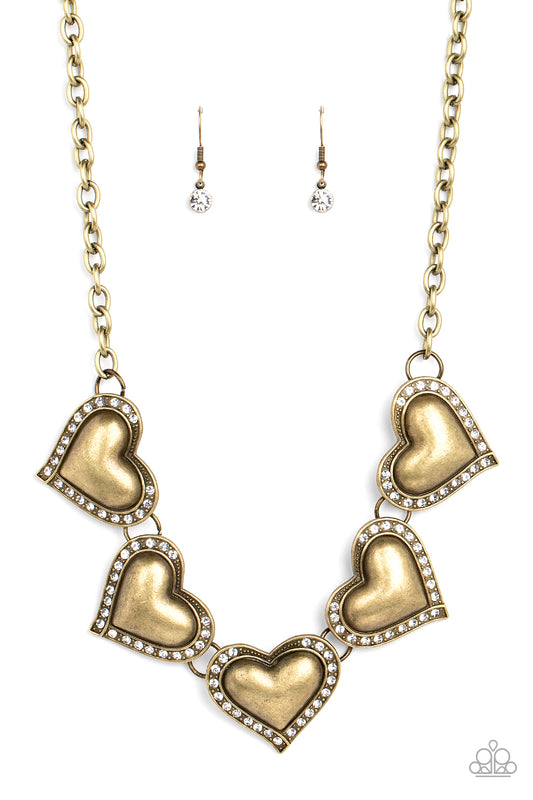 Kindred Hearts Brass Necklace Paparazzi