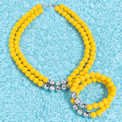 Summer Splash Yellow Necklace Paparazzi