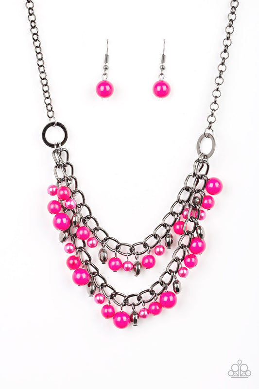 Watch Me Now Pink Necklace - Daria's Blings N Things