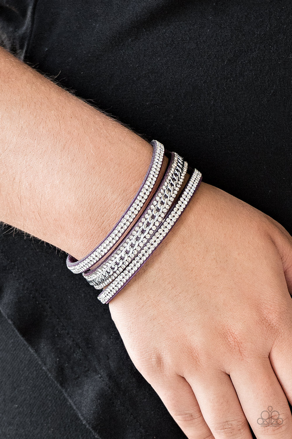 Rollin In Rhinestones Purple
Bracelet - Daria's Blings N Things