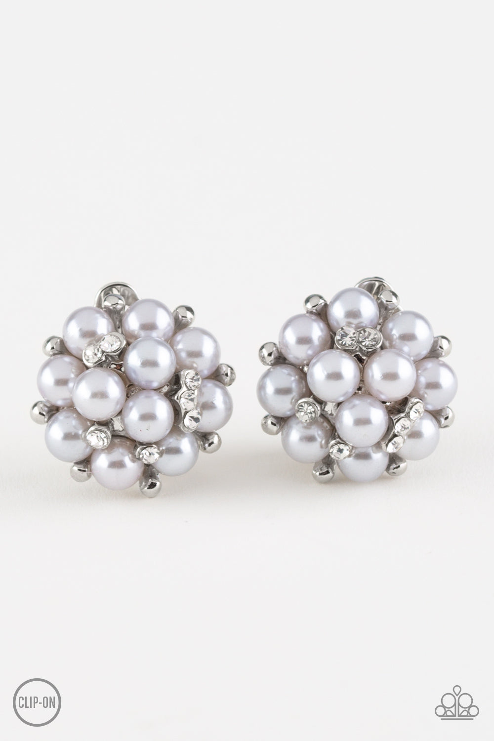 Par Pearl Silver Clip Earrings - Daria's Blings N Things