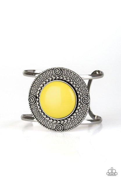 Tribal Pop Yellow Cuff Bracelet